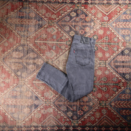 Levi's 511 Red Tab W30 L29 Slim Fit Grey Denim Jeans