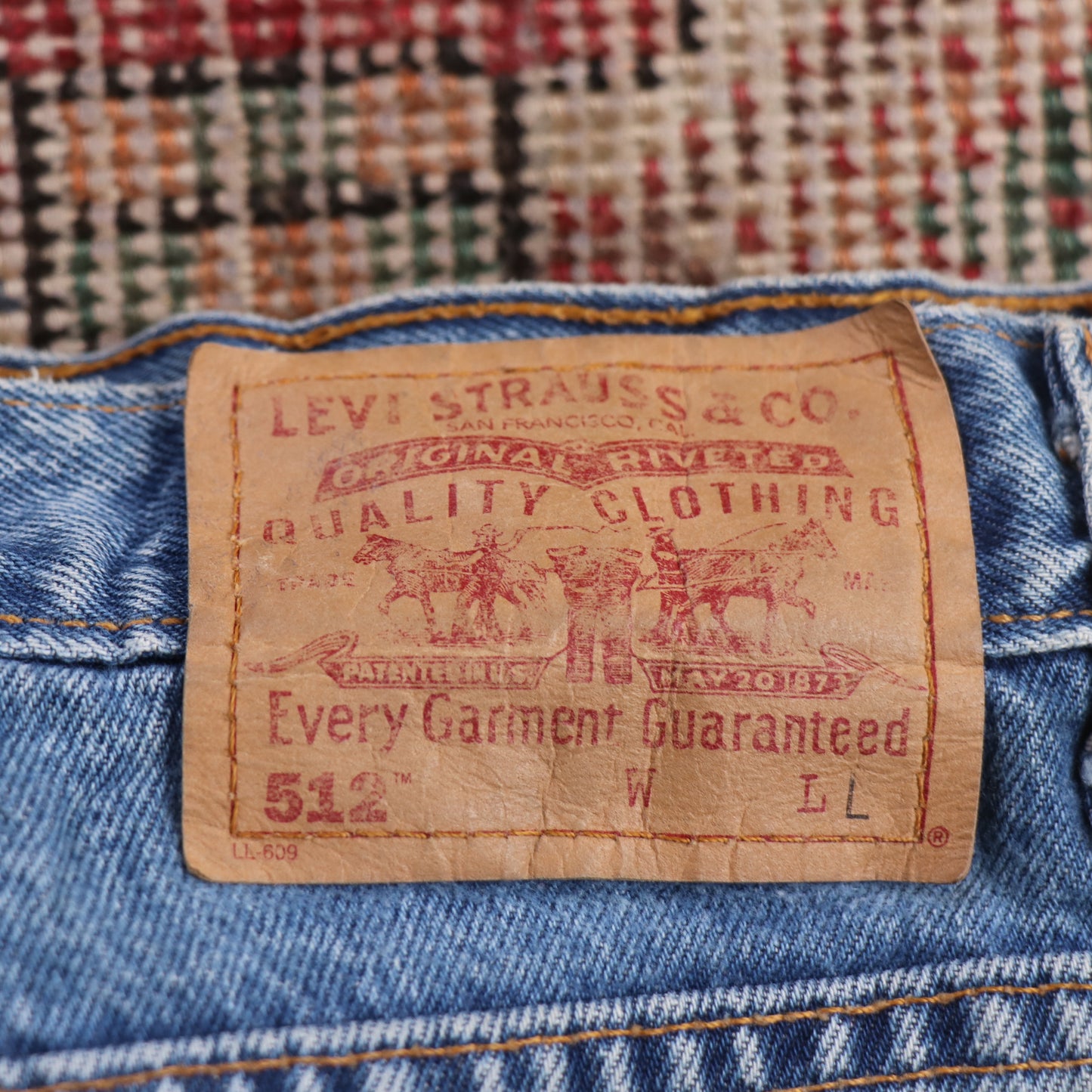 Levi's 512 W30 L32 Tapered Leg Blue Denim Jeans