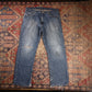 Wrangler W38 L30 Straight Leg Relaxed Fit Blue Denim Jeans
