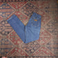 Wrangler W28 L35 Wide-Leg Blue Denim Jeans