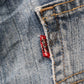 Levi's 514 Red Tab W32 L30 Straight Leg Blue Denim Jeans