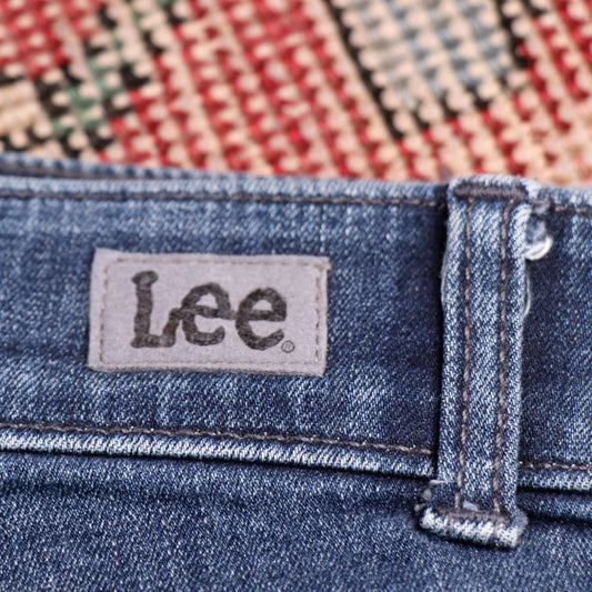 Lee W36 L29 Straight Leg Blue Denim Jeans
