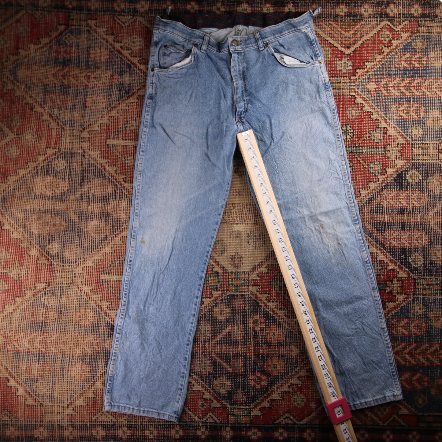 Wrangler W36 L31 Straight Leg Blue Denim Jeans