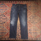 Levi's W36 L30 Straight Leg Classic Ripped Style Blue Denim Jeans