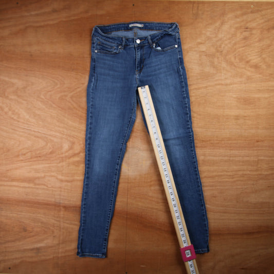 Levi's 711 Red Tab W28 L28 Skinny Blue Denim Jeans