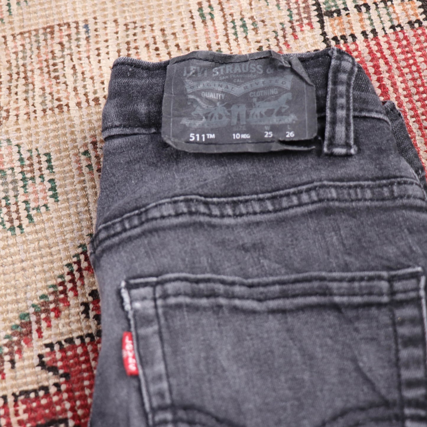 Levi's 511 W24 L24 Slim Fit Black Denim Jeans