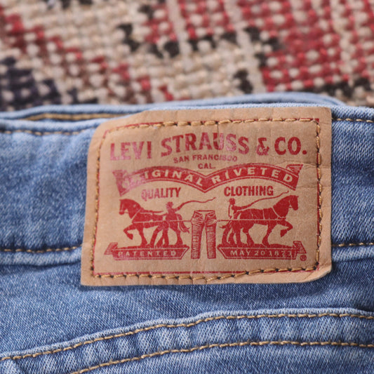 Levi's 711 Red Tab W30 L30 Skinny Blue Denim Jeans