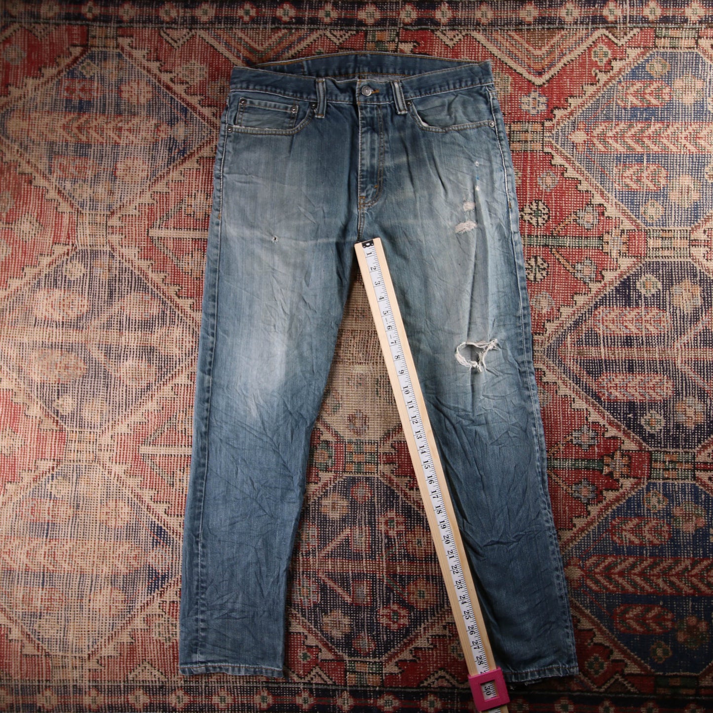 Levi's 508 Red Tab W34 L30 Tapered Leg Regular Fit Blue Denim Jeans