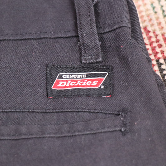 Dickies W32 L30 Cargos Black Cotton Blend Trousers
