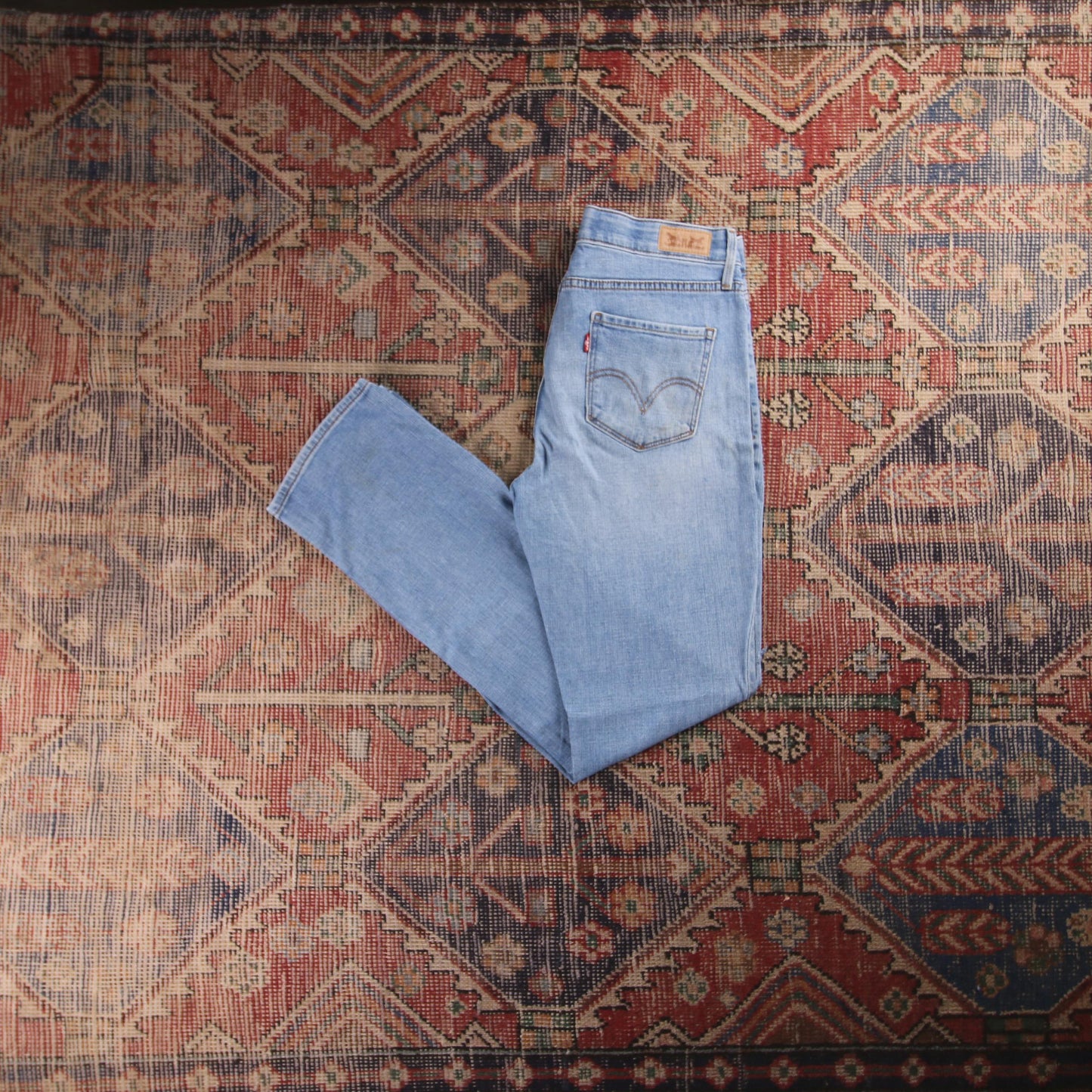 Levi's 721 Red Tab W30 L31 Straight Leg Blue Denim Jeans