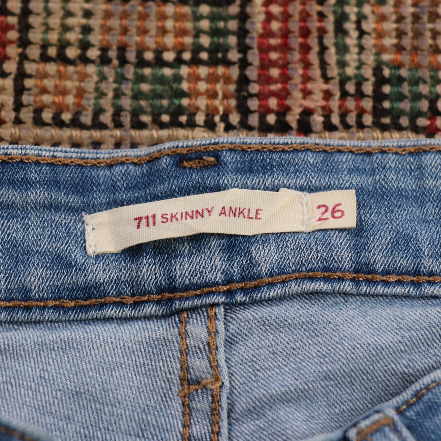Levi's 711 W26 L26 Skinny Blue Denim Jeans