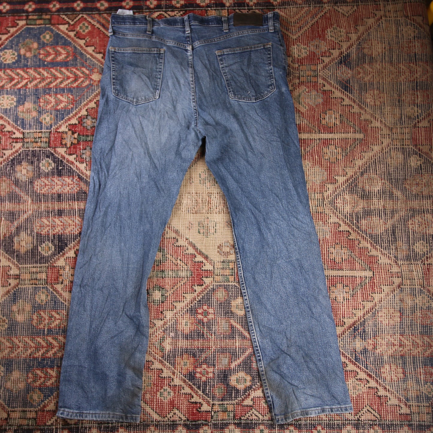 Wrangler W40 L30 Straight Leg Regular Fit Blue Denim Jeans