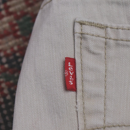 Levi's W28 L29 Flared White Denim Jeans