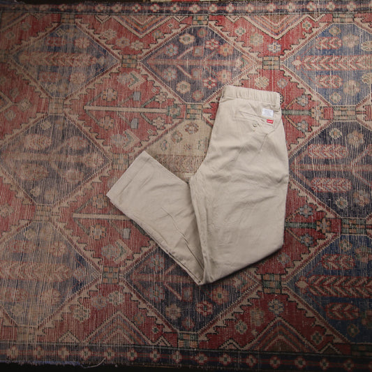 Levi's W28 L28 Tapered Leg Beige Cotton Blend Trousers