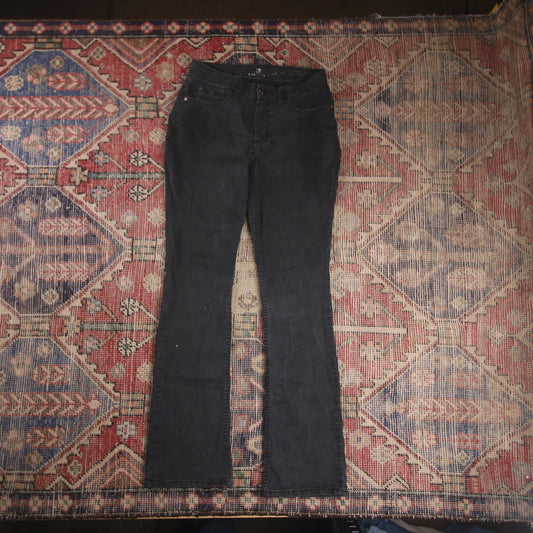 Lee W26 L30 Flared Black Denim Jeans