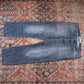 Wrangler W36 L29 Straight Leg Relaxed Fit Blue Denim Jeans