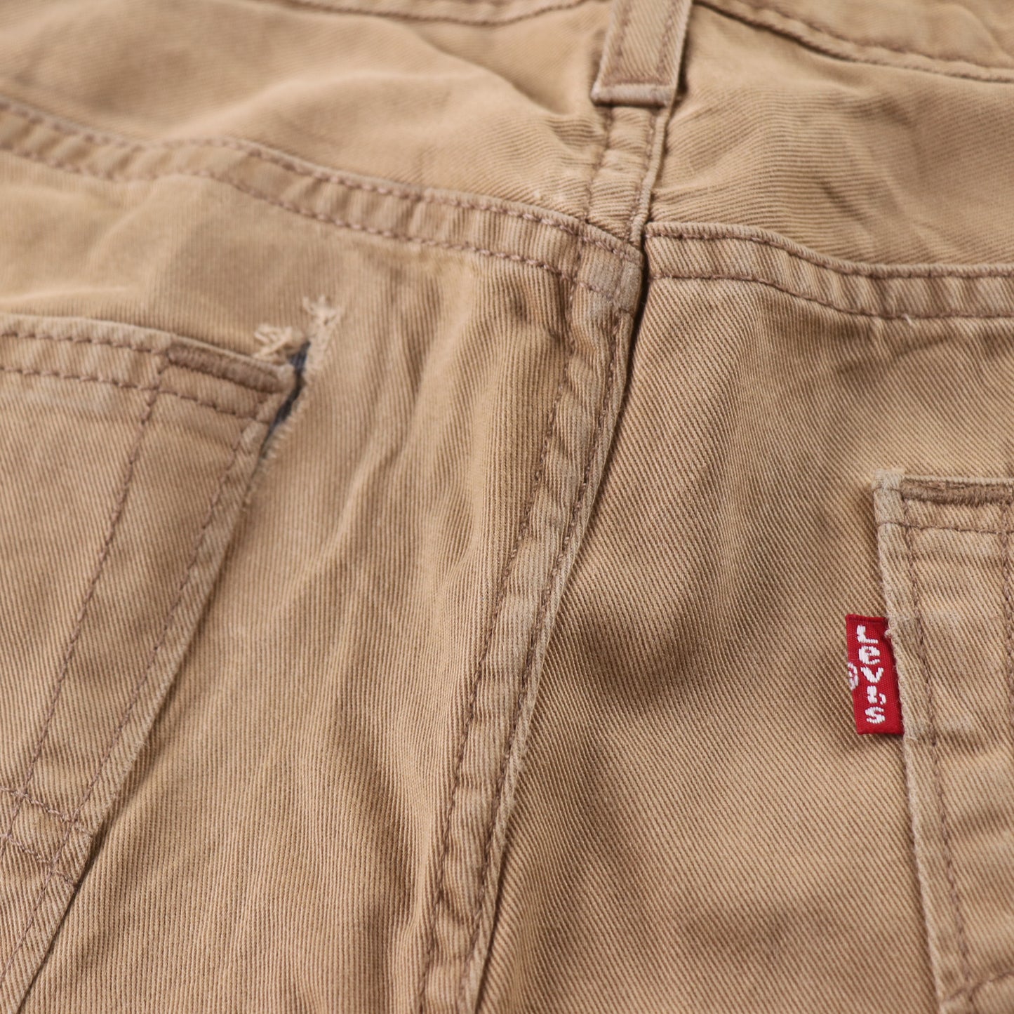 Levi's 514 Red Tab W32 L29 Straight Leg Beige Denim Jeans