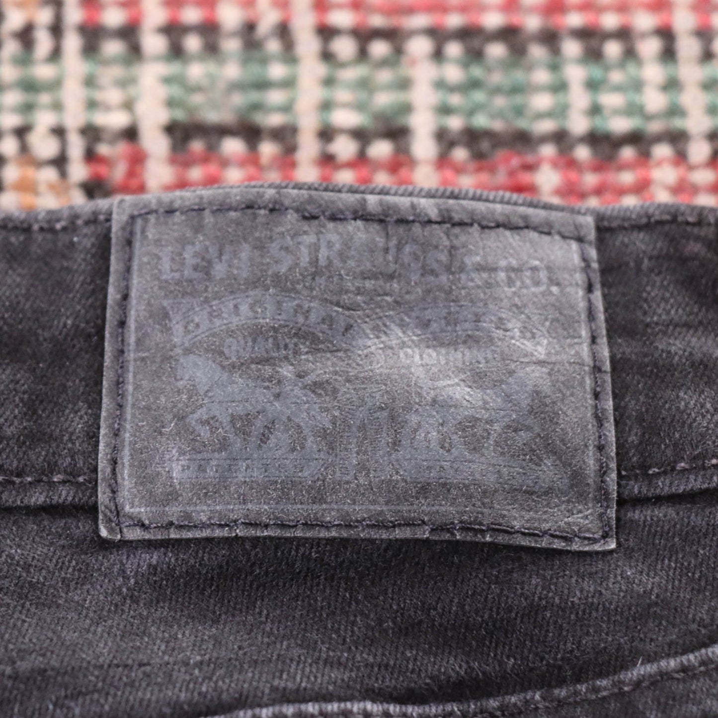 Levi's 721 Black Tab W26 L28 Skinny Classic Ripped Style Black Denim Jeans