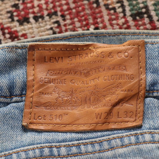 Levi's 510 Red Tab W30 L30 Skinny Blue Denim Jeans