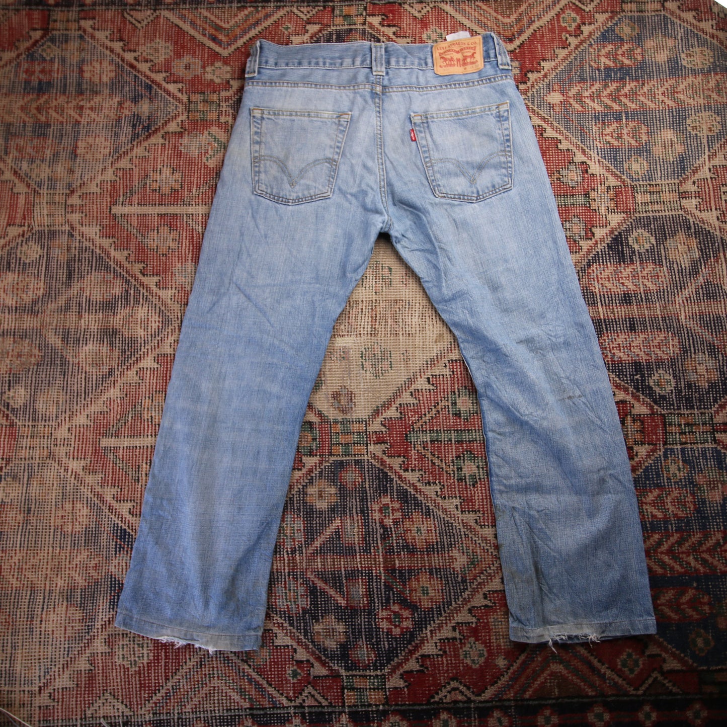 Levi's 506 W34 L26 Straight Leg Blue Denim Jeans