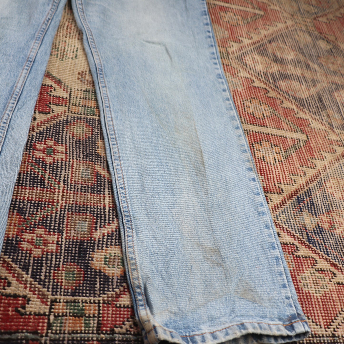 Wrangler W36 L31 Straight Leg Relaxed Fit Blue Denim Jeans