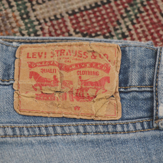 Levi's W30 L27 Straight Leg Classic Ripped Style Blue Denim Jeans