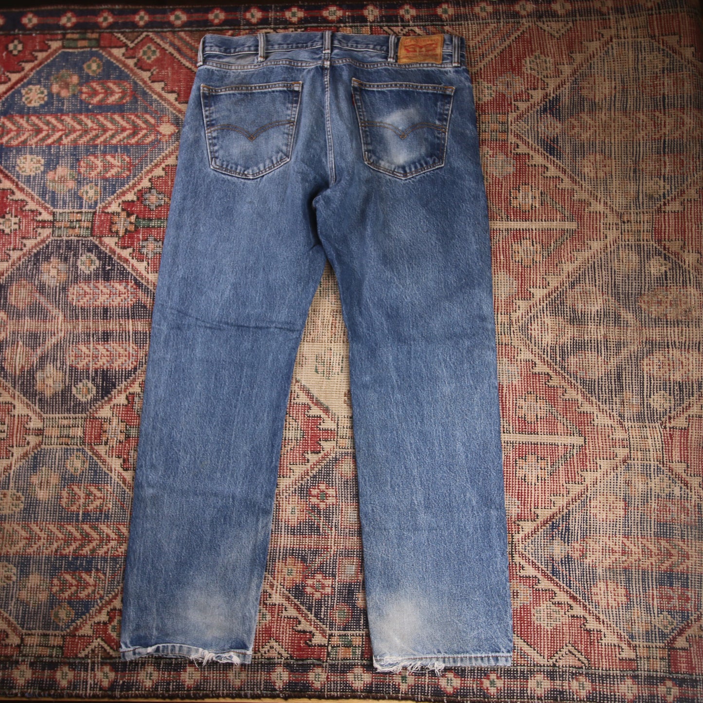 Levi's W38 L31 Straight Leg Relaxed Fit Blue Denim Jeans