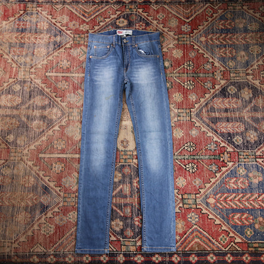 Levi's 519 W26 L28 Slim Fit Blue Denim Jeans