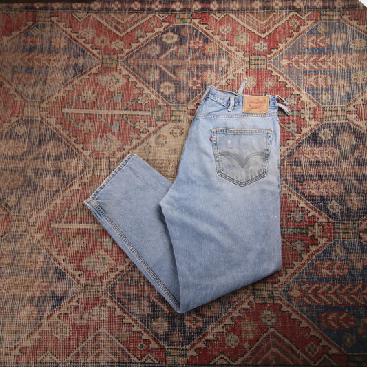 Levi's 550 W40 L30 Tapered Leg Relaxed Fit Blue Denim Jeans
