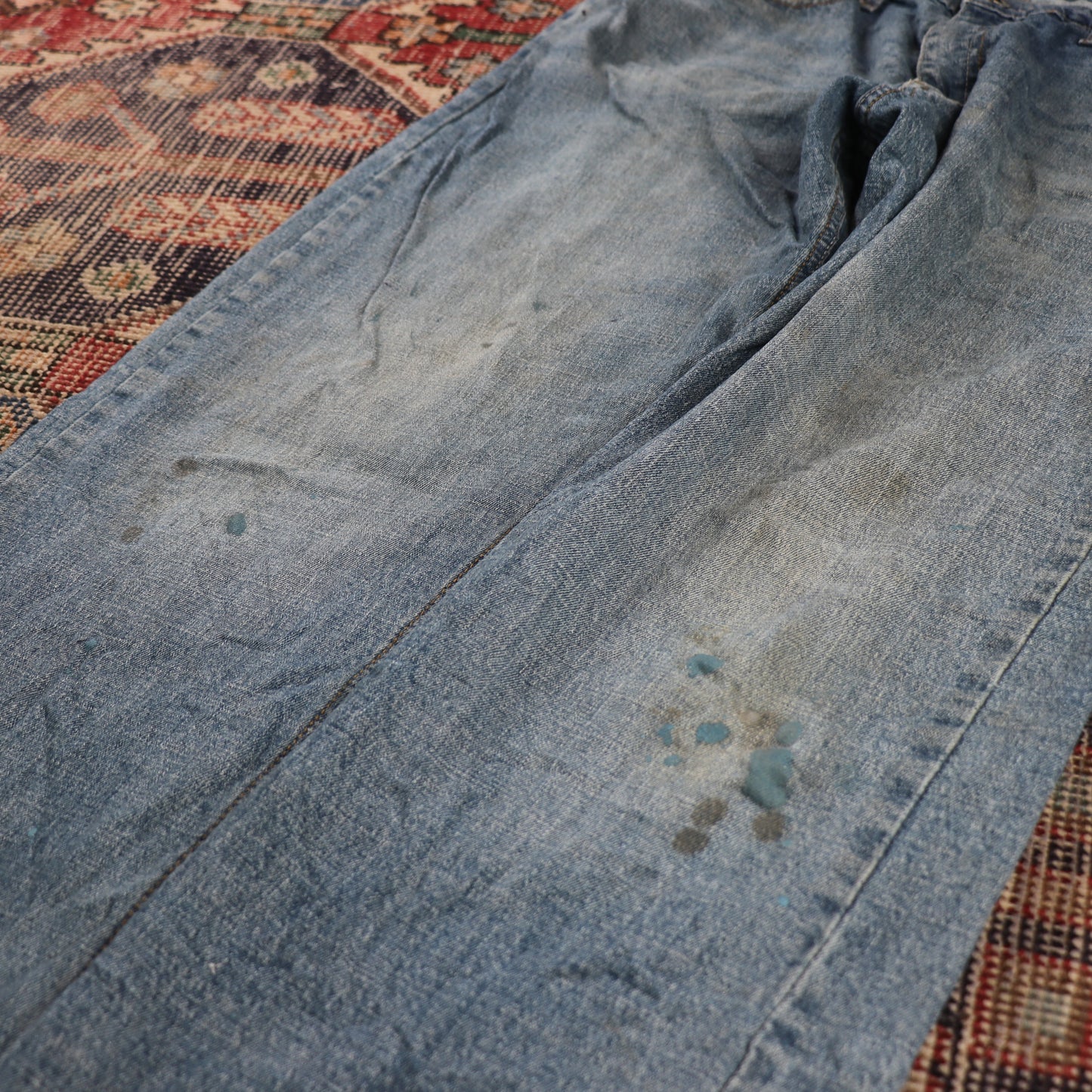 Wrangler W32 L32 Straight Leg Relaxed Fit Blue Denim Jeans