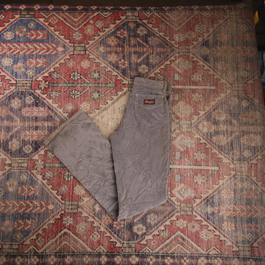 Wrangler W26 L33 Straight Leg Relaxed Fit Grey Cotton Blend Trousers