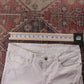 Levi's 711 Red Tab W32 L24 Skinny Classic Ripped Style White Denim Jeans