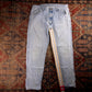 Wrangler W36 L30 Straight Leg Classic Ripped Style Blue Denim Jeans