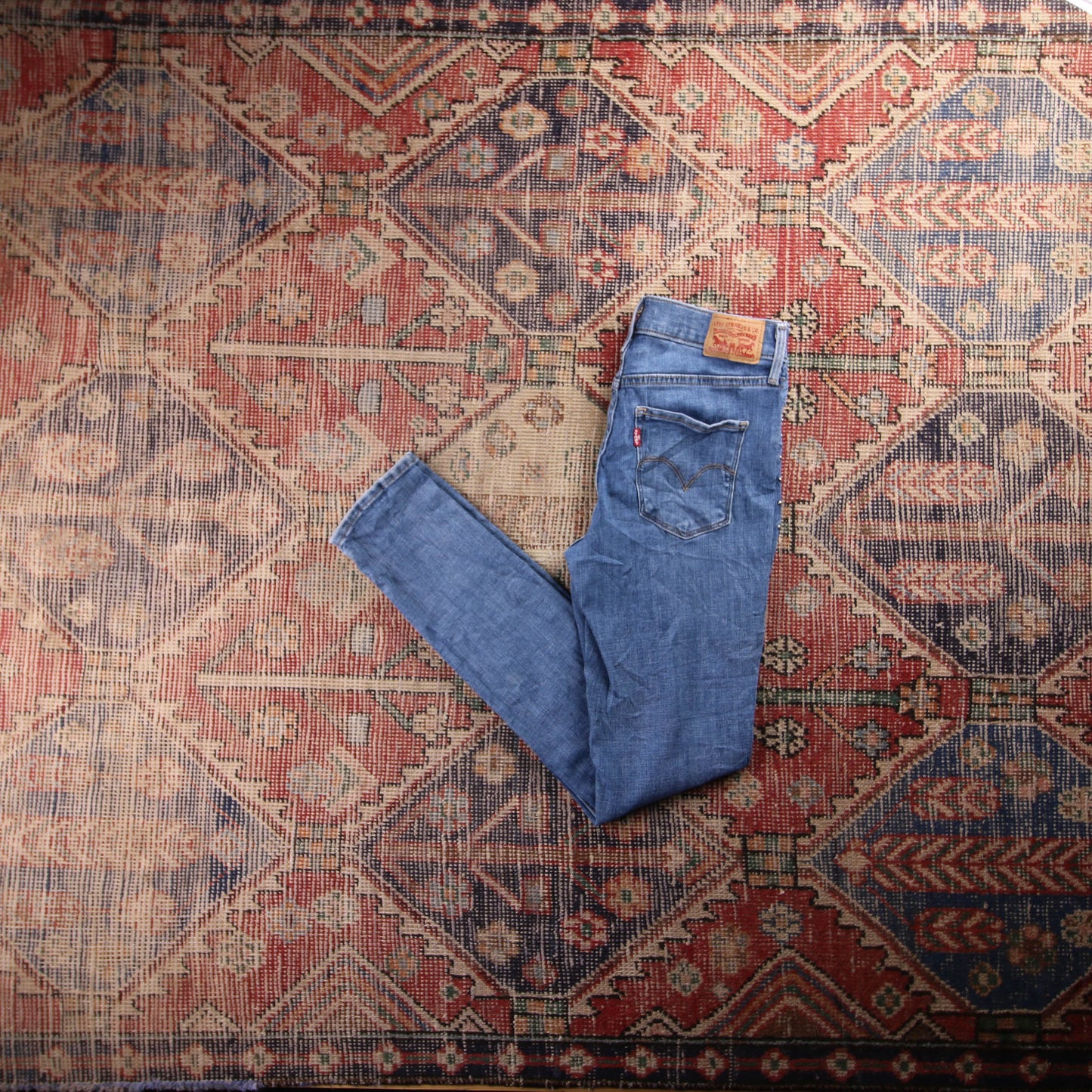 Levi's 311 Red Tab W28 L30 Skinny Blue Denim Jeans
