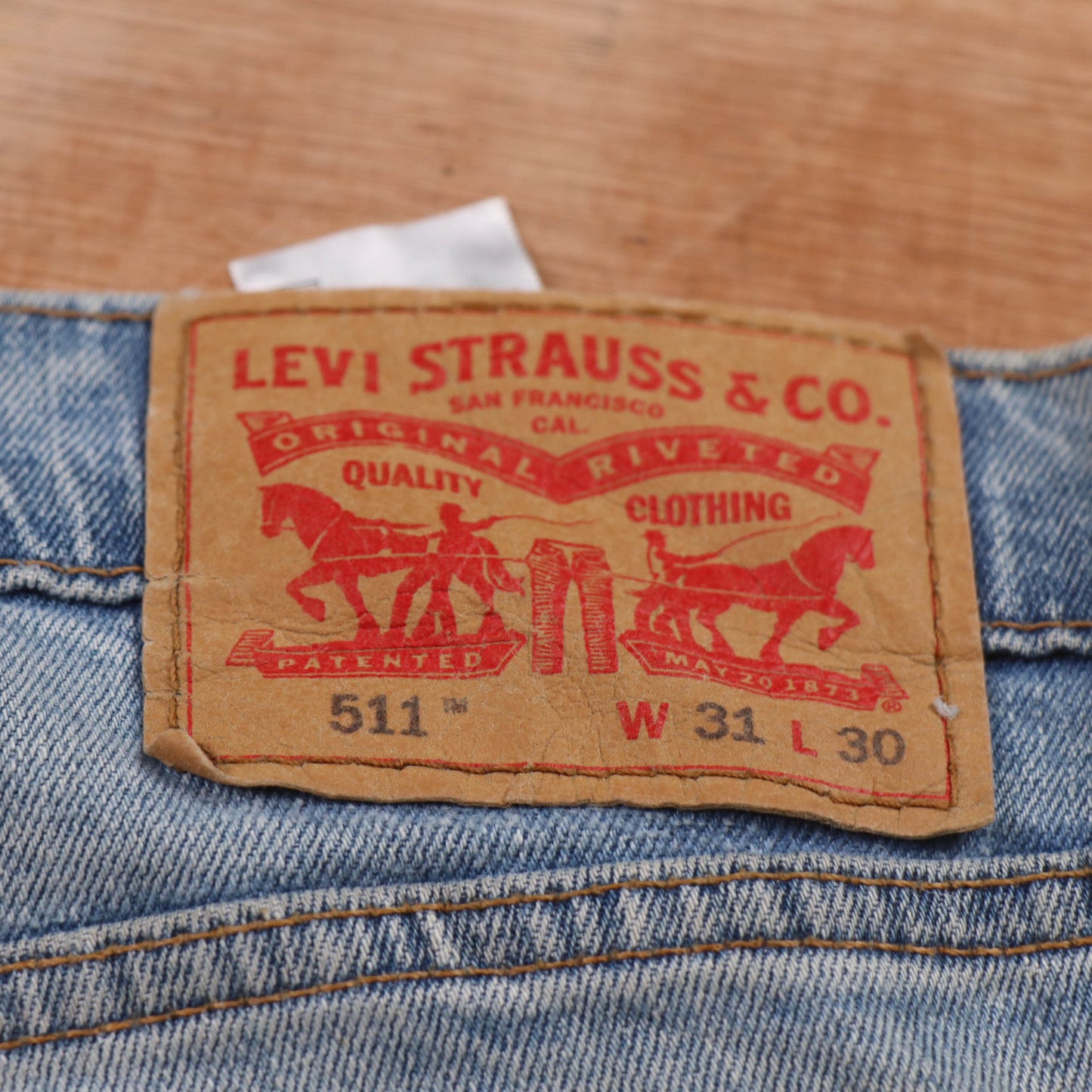 Levi's 511 Red Tab W32 L27 Slim Fit Blue Denim Jeans