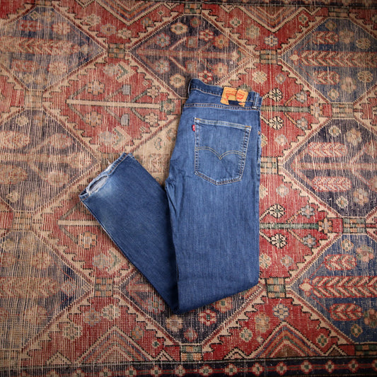 Levi's 505 W36 L32 Straight Leg Regular Fit Blue Denim Jeans