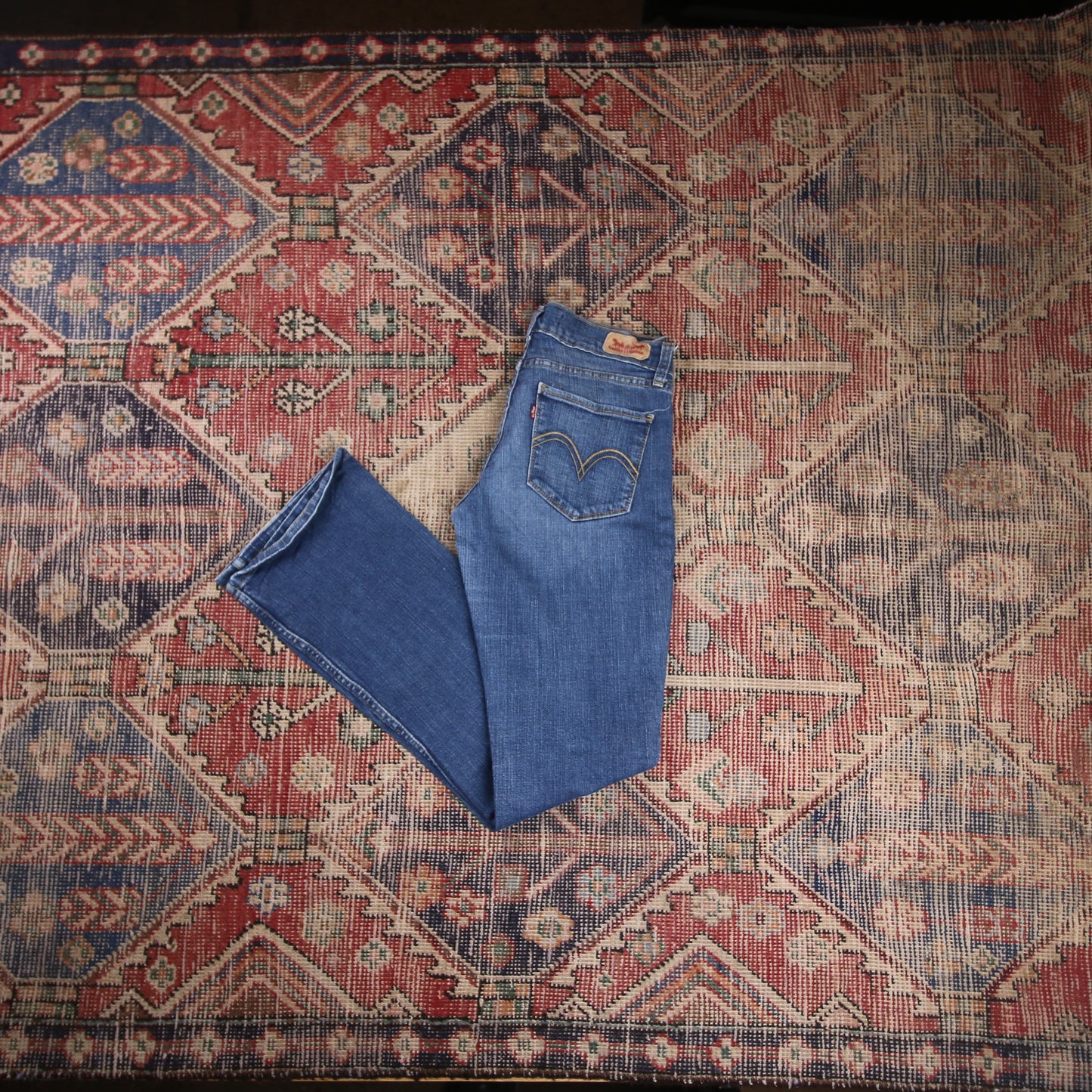 Levi's 525 W28 L29 Bootcut Slim Fit Blue Denim Jeans