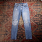 Levi's 501 W28 L28 Original Fit Classic Ripped Style Blue Denim Jeans