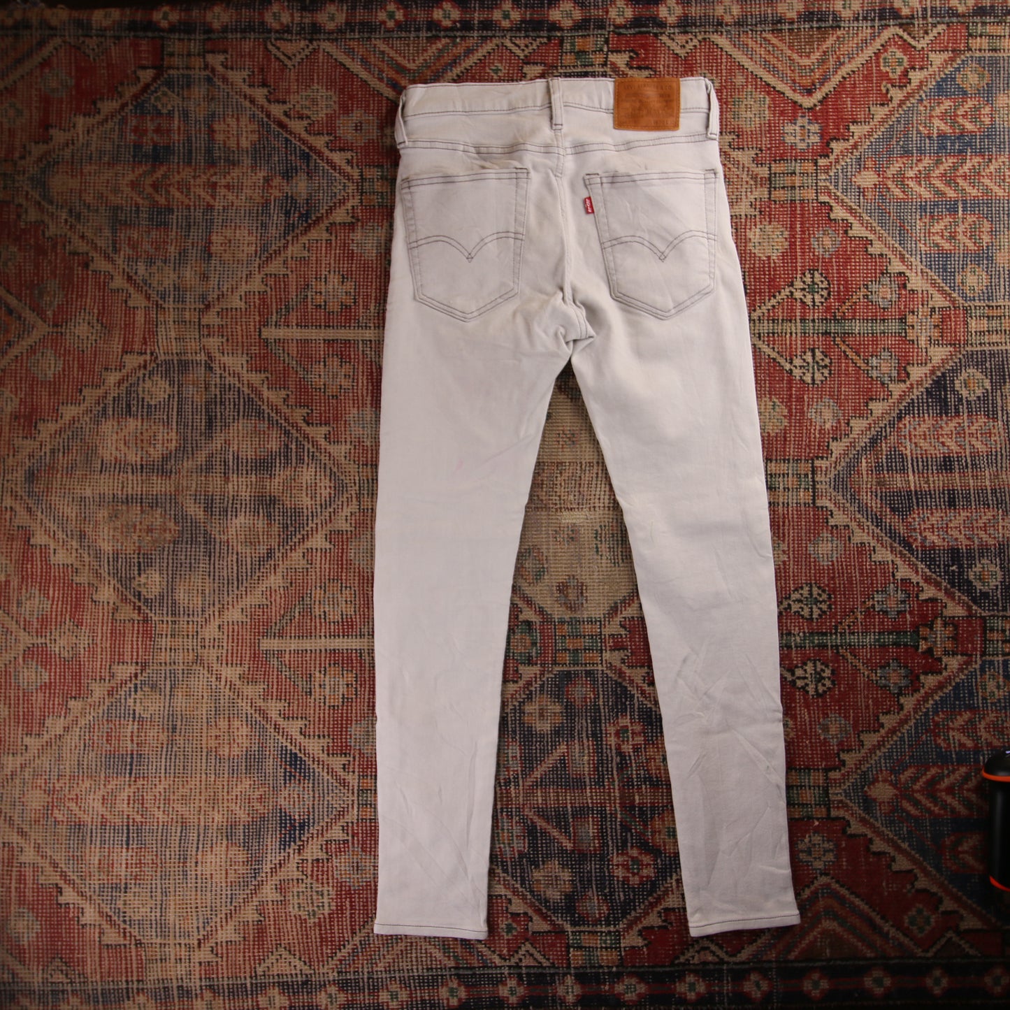 Levi's 519 Red Tab W28 L29 Slim Fit Grey Denim Jeans