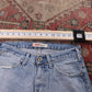 Levi's 504 Red Tab W30 L34 Straight Leg Regular Fit Classic Ripped Style Blue De
