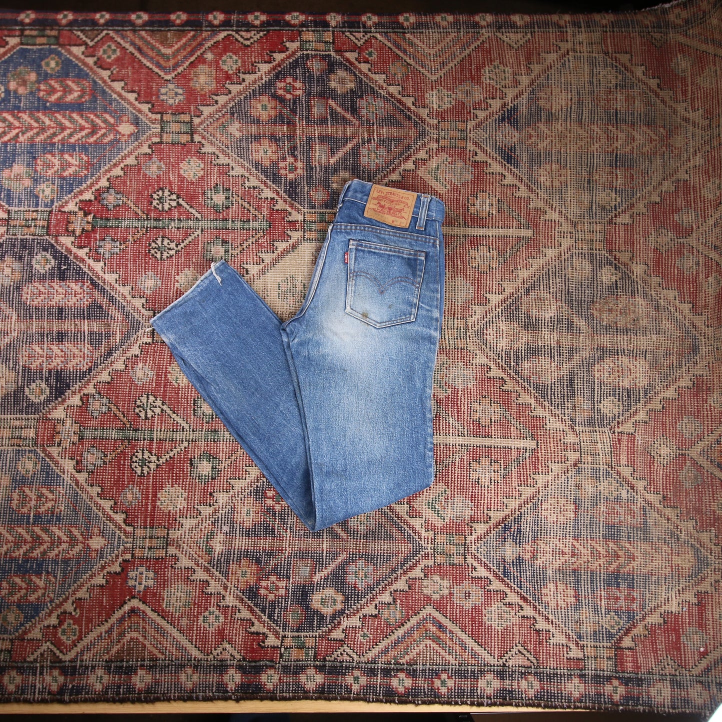 Levi's W28 L31 Straight Leg Blue Denim Jeans
