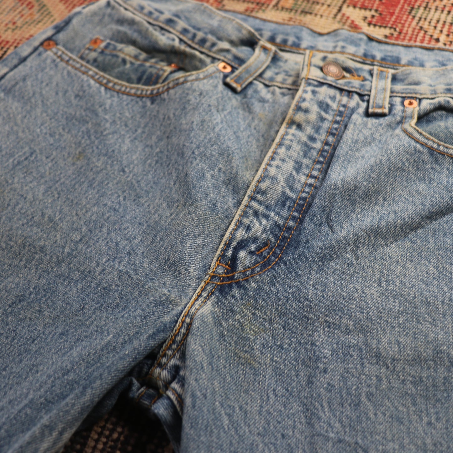 Levi's Orange Tab W32 L30 Tapered Leg Relaxed Fit Blue Denim Jeans