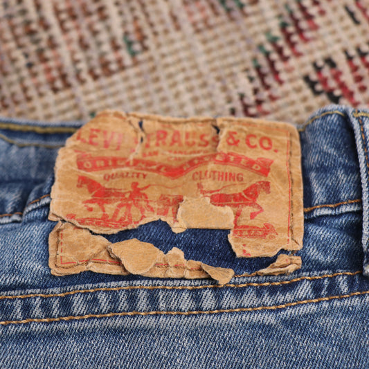Levi's W32 L29 Straight Leg Blue Denim Jeans