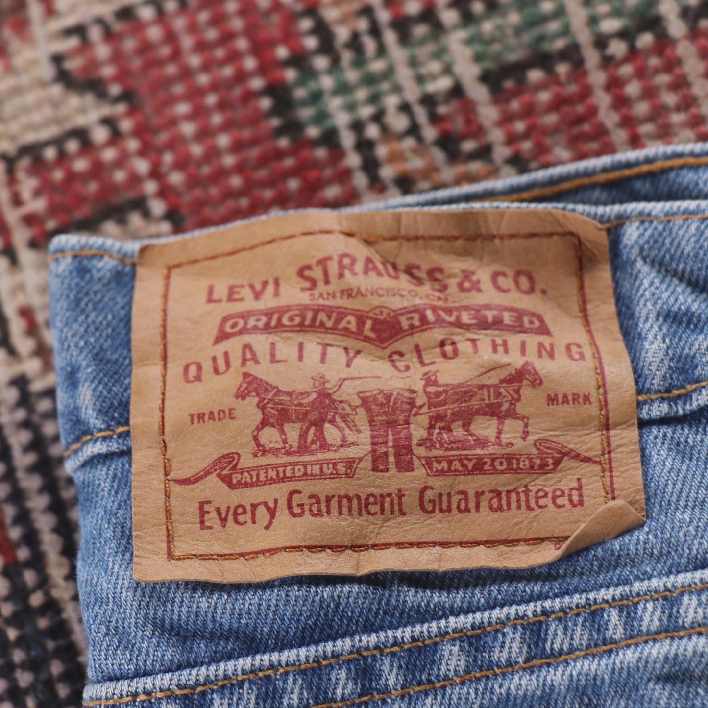 Levi's 505 Red Tab W32 L32 Straight Leg Regular Fit Blue Denim Jeans