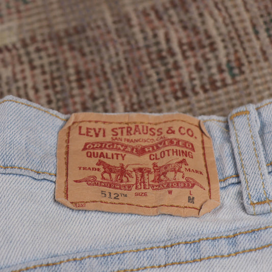 Levi's 512 W28 L30 Tapered Leg Slim Fit Blue Denim Jeans