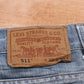 Levi's 511 Red Tab W34 L31 Slim Fit Blue Denim Jeans