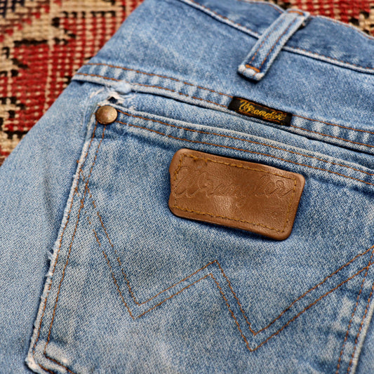 Wrangler W28 L33 Straight Leg Blue Denim Jeans