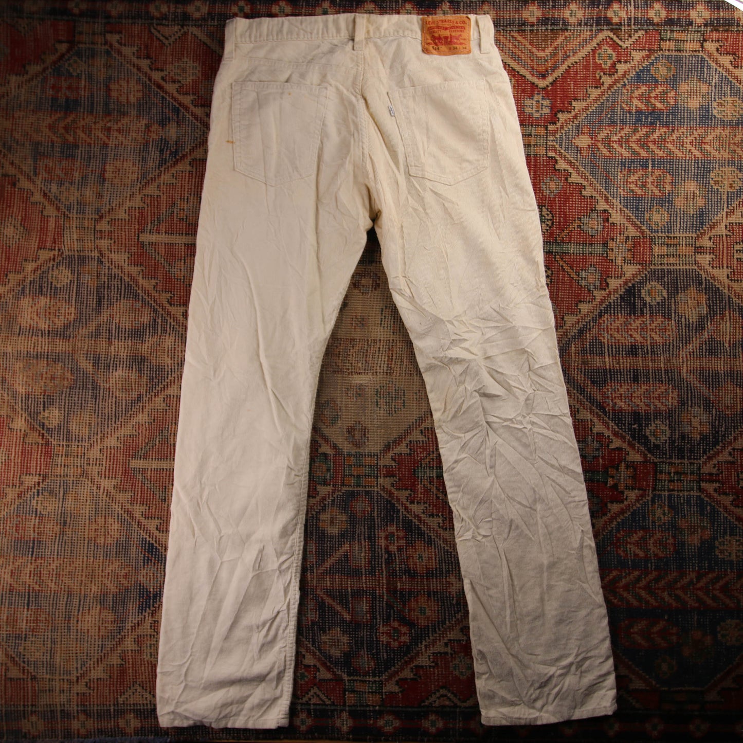 Levi's 501 Red Tab W34 L33 Original Fit Classic Ripped Style Blue Denim Jeans