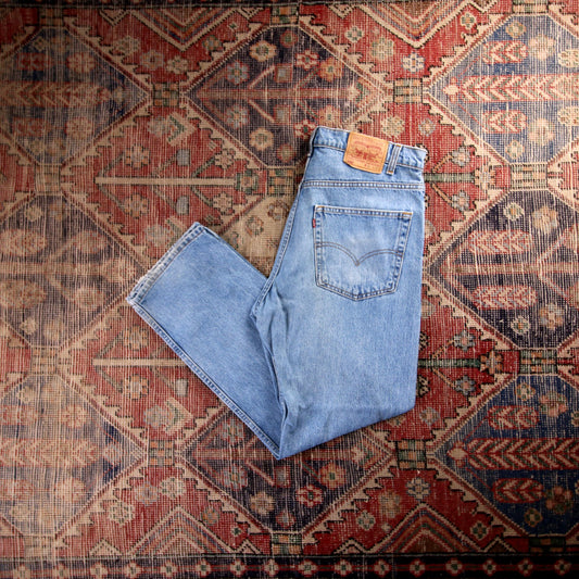 Levi's 505 Red Tab W36 L30 Straight Leg Regular Fit Blue Denim Jeans
