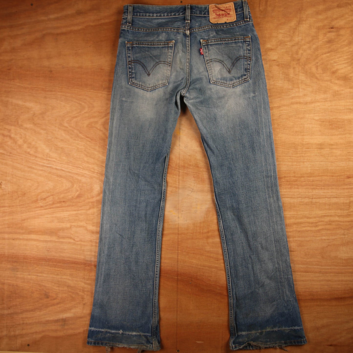 Levi's 513 Red Tab W32 L33 Straight Leg Slim Fit Blue Denim Jeans